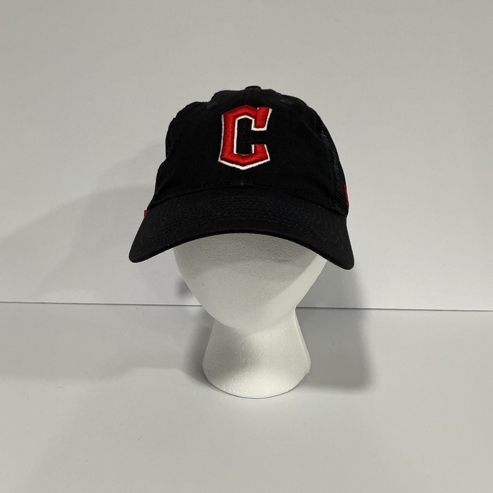 CLEVELAND GUARDIANS New Era Blue Mesh Trucker Hat, MLB Baseball, Women's New Cap
